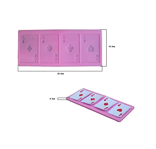 4 Aces Playing Cards poker cards silicone mould