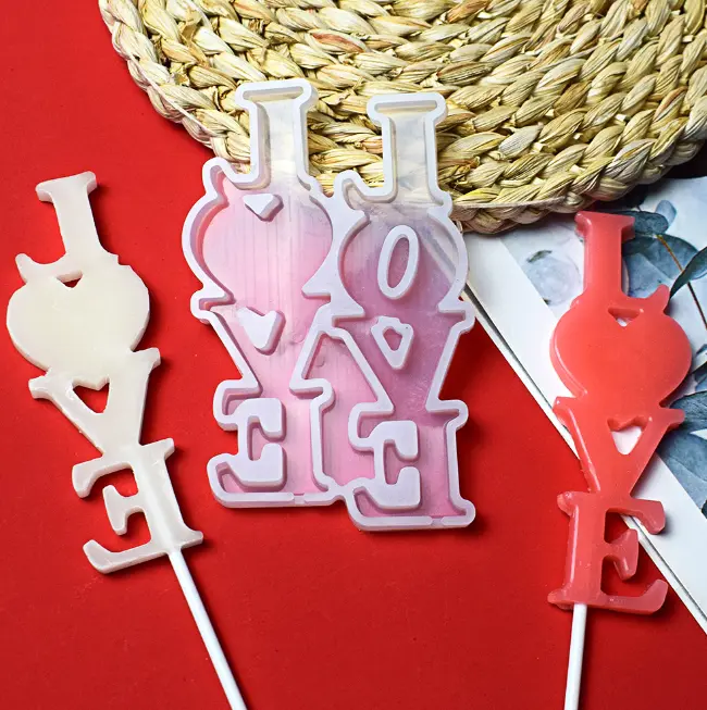 2 Cavity Large love silicone mould