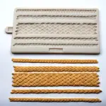 Knit Rope border thick and thin sizes silicone mould