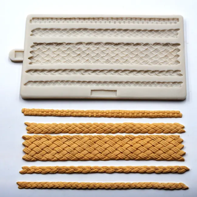 Knit Rope border thick and thin sizes silicone mould