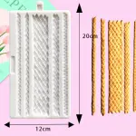 Knit Rope border thick and thin sizes silicone mould