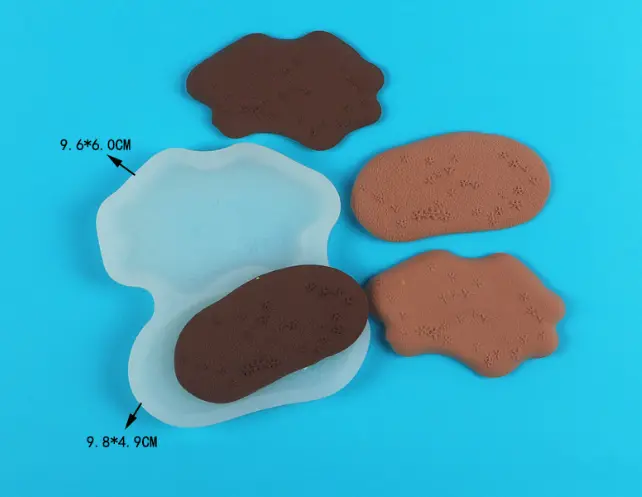 2 cavity Grass lawn shape silicone Mould