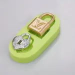 2 Cavity Louis Vuitton Lock and Key Shapes silicone mould