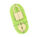 2 Cavity Louis Vuitton Lock and Key Shapes silicone mould