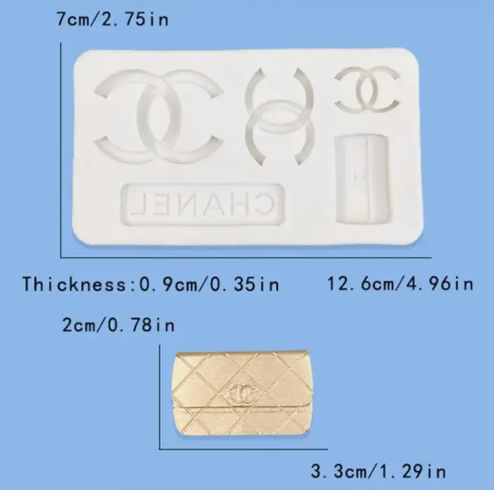 5 Cavity Channel Brand Logo Shape Silicone mould