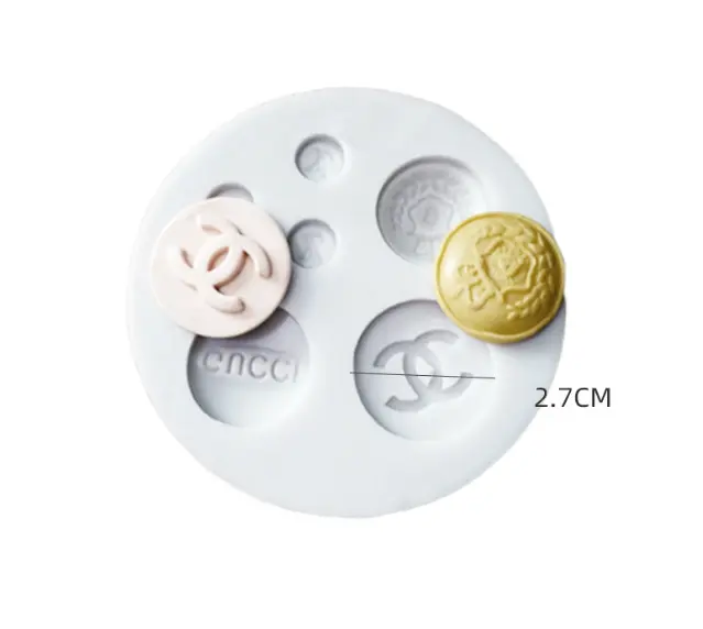 Channel Brand Logo Button Shape Silicone mould