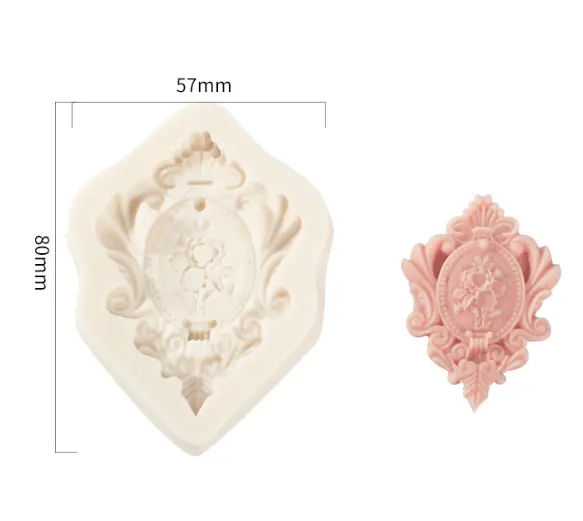 Floral ornament jewel brooch silicone mould