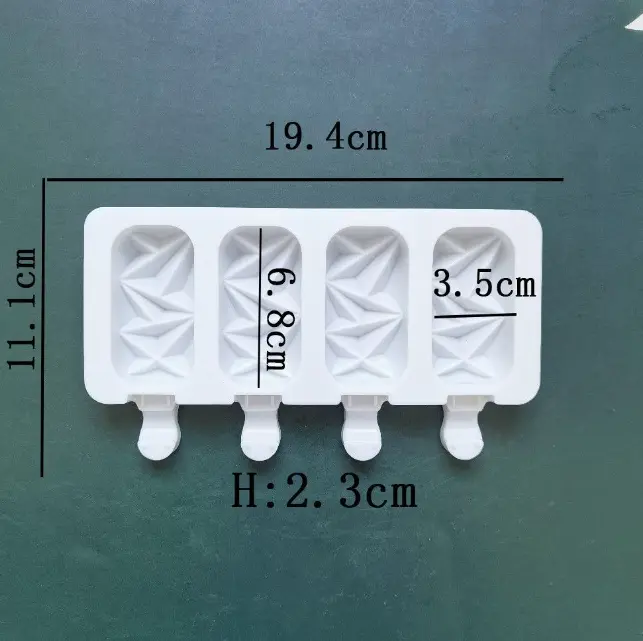 Abstract rectangle Silicone Cakesicle Mould
