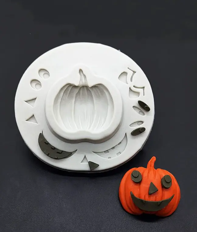 Pumpkin with eyes theme Halloween Mould
