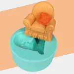 3D Sofa chair with pillow Jai guru ji silicone Mould