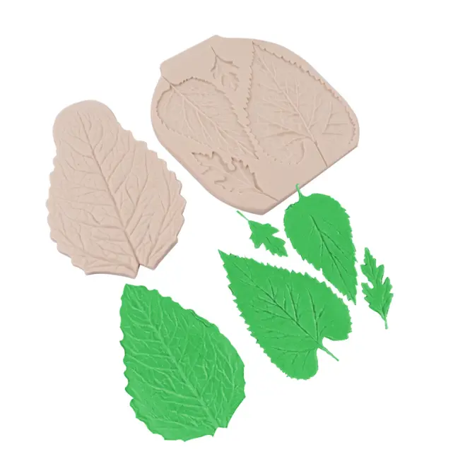 2 PCS Sunflower & Daisy Leaves Silicone Mould & Veiner