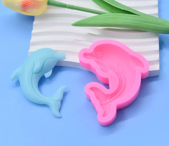 1 cavity Large Dolphin fondant silicone mould