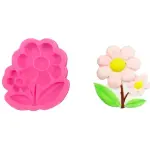 Cute Daisy Flowers with leaves silicone Mould