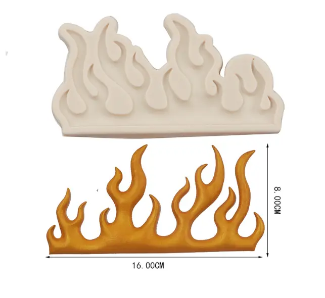 Fire theme Border silicone mould
