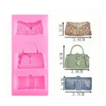 3 cavity Ladies Bag purse hangbag silicone mould