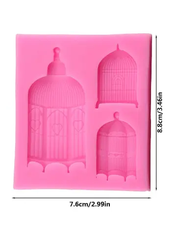 3 cavity Bird cage Silicone mould