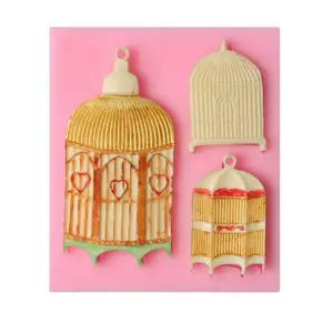 3 cavity Bird cage Silicone mould