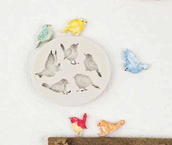 5 cavity Bird Silicone mould