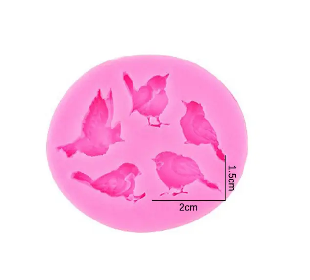 5 cavity Bird Silicone mould
