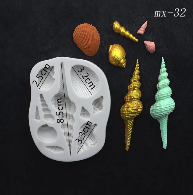 Realistic 3D different Conch sea shell silicone mould