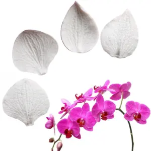 2 set (4 pcs) Phalaenopsis Orchid Flower Veiner Silicone Mould (Copy)