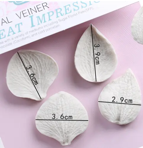 2 set (4 pcs) Phalaenopsis Orchid Flower Veiner Silicone Mould