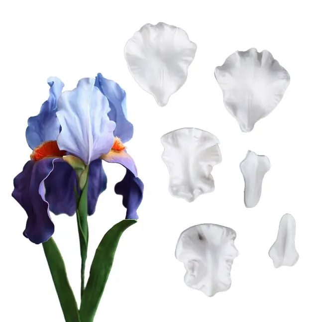 9 pcs Iris Flower petal veiner and cutter set