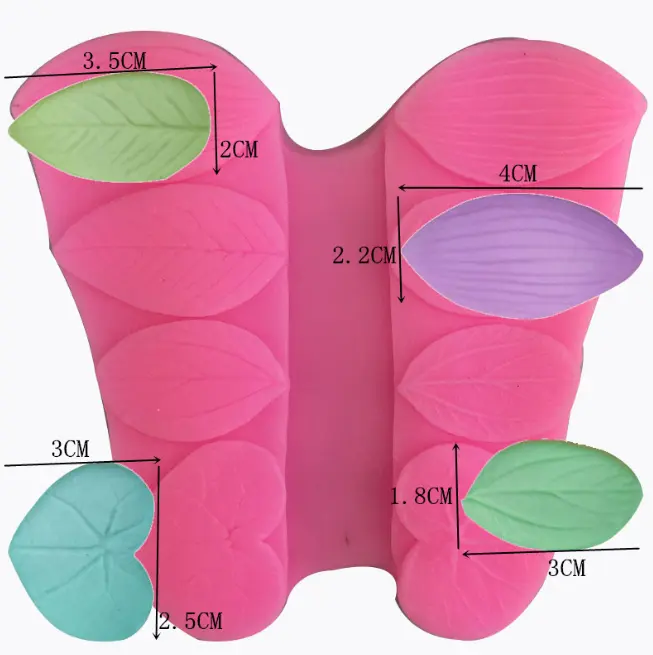 4 different types of leave veiner in one mould