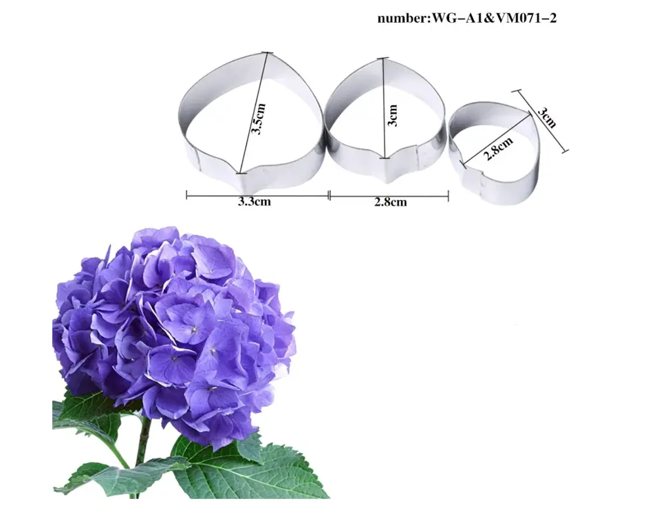 3 Pcs Orchid Fondant Sugarcraft Stainless Steel Cutter set