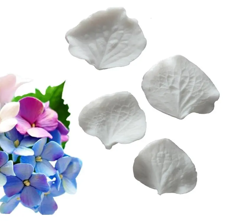 4 pcs Hydrangea Petal flower veiner mould set