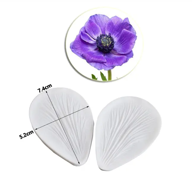 Anemone Flower petal veiner mould (Copy)
