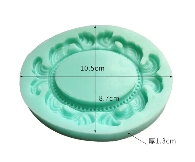 Large Oval carved Frame silicone mould