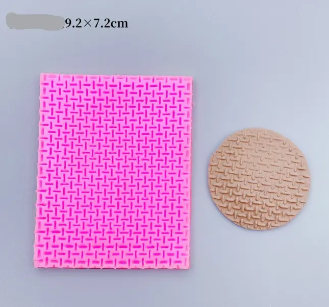 Grid Woven texture mat silicone Mould
