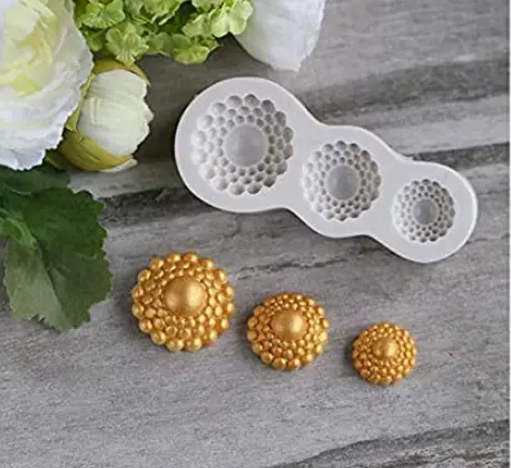 3 cavity Mini Jewellery brooch silicone mould
