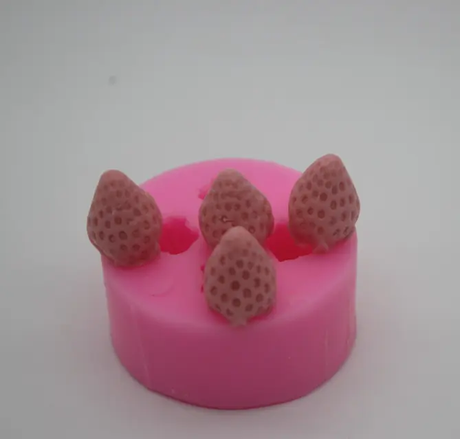 4 Cavity strawberry fruit Silicone mould style 2
