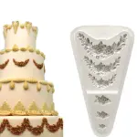 6 Cavity Rose flower border silicone mould