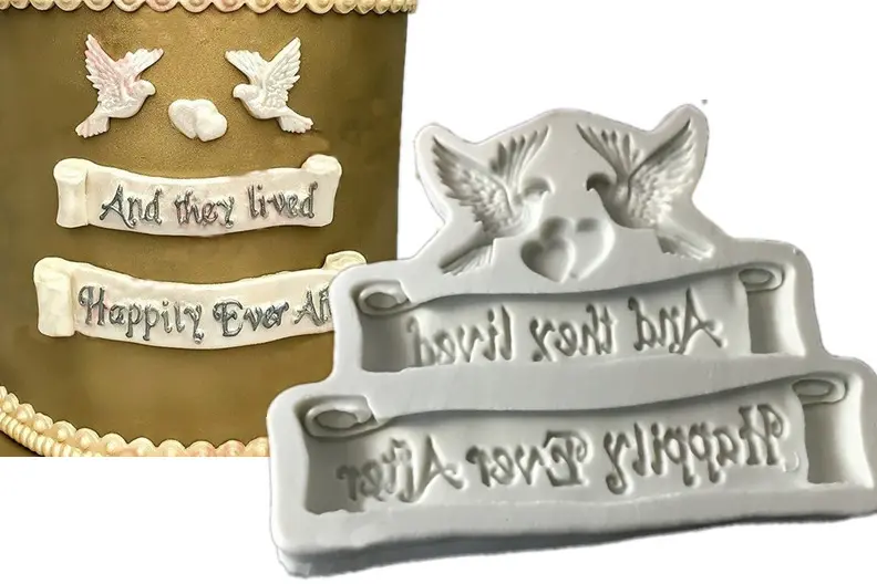 2 Birds Happily Ever After love theme Silicone mould