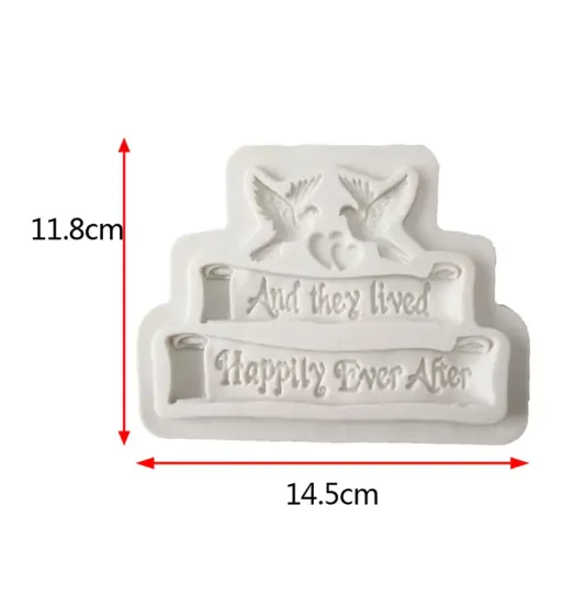 2 Birds Happily Ever After love theme Silicone mould