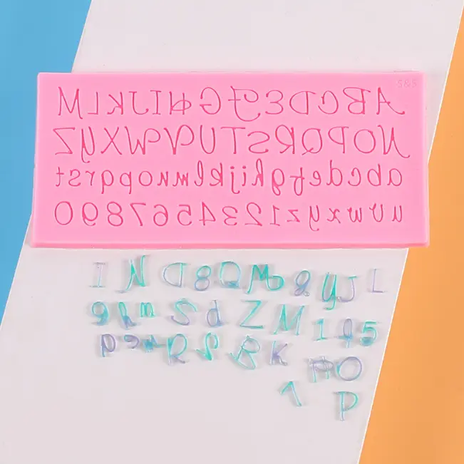 Silicone Lace Alphabet and Number Mould STYLE 1