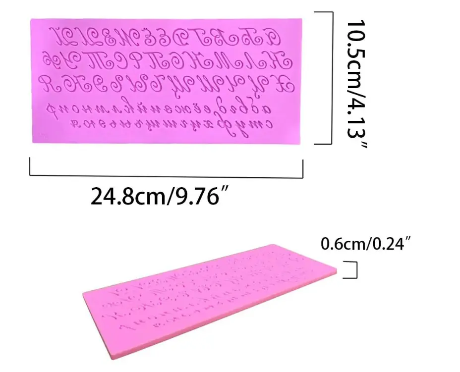 Silicone Lace Alphabet and Number Mould STYLE 2