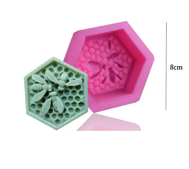 3D Bee Honeycomb Silicone mould style 2