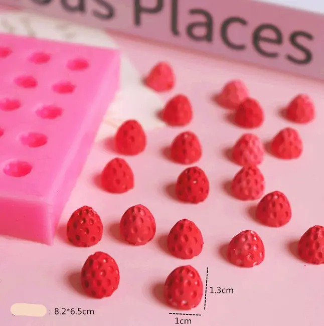 Mutiple Cavity strawberry fruit Silicone mould style 3