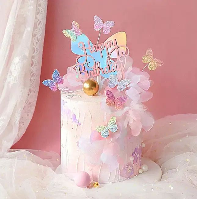 1 Meter three-dimensional multi-color gradient three-dimensional organza flower ribbon lace