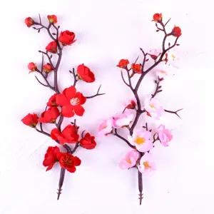 1 pcs Artificial Plum Blossoms Flower Stick cake topper