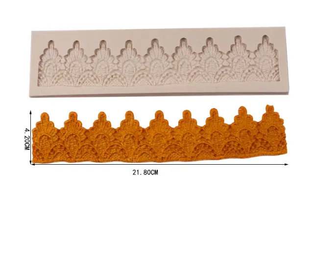 Detailed lace boarder Silicone Mould style 2
