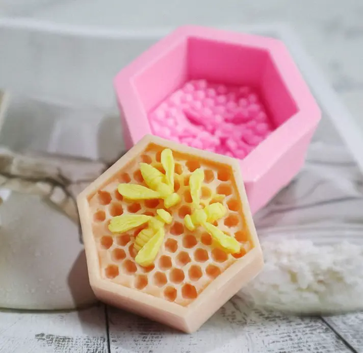 3D Bee Honeycomb Silicone mould style 2