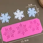 3 Cavity Snowflake silicone mould