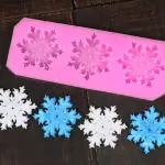 3 Cavity Snowflake silicone mould