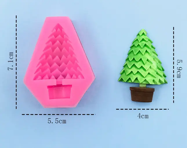 3D Christmas tree silicone mould