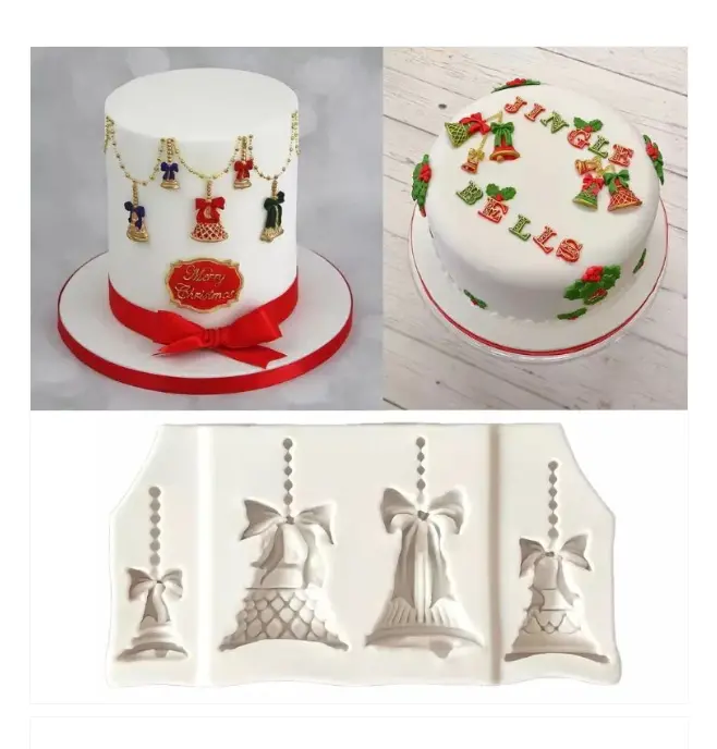 Christmas Bells Fondant Silicone Mould